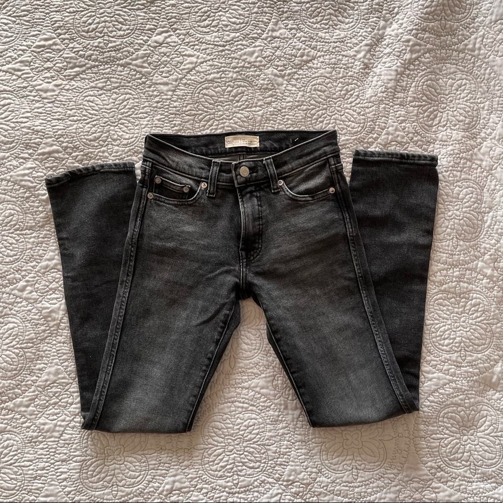 Gray wash Gap Denim Slim Straight Jeans